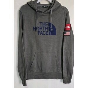 The North Face Sweater  SMALL PETITE Gray Pullover‎ Hoodie Sweatshirt Pocket